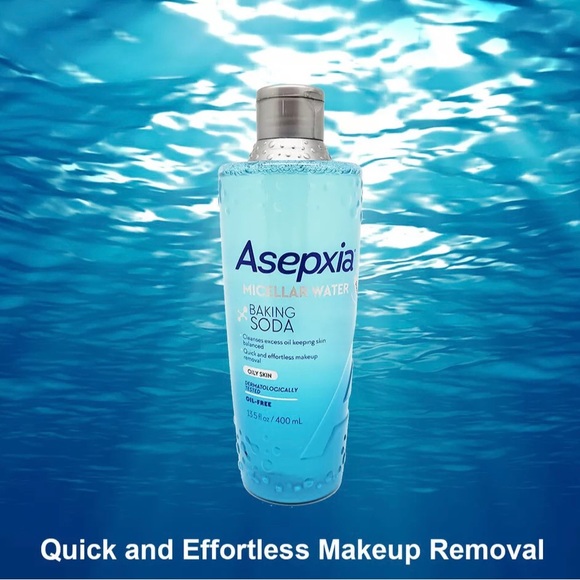 New: Asepxia
MICELLAR WATER  BAKING SODA
Makeup Remover 13.5 fl oz. - Picture 1 of 5